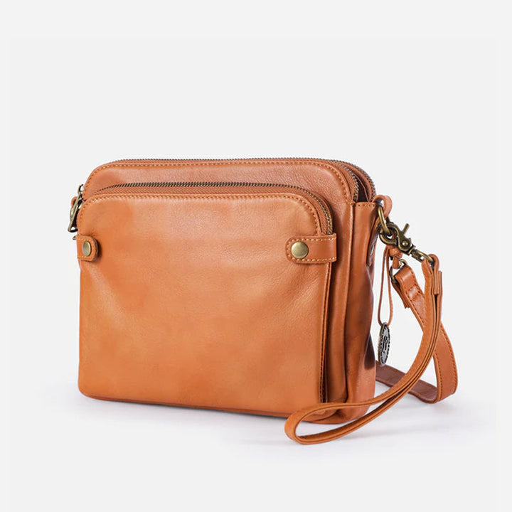Women's shoulder bag made of three-layer leather | Bowlift