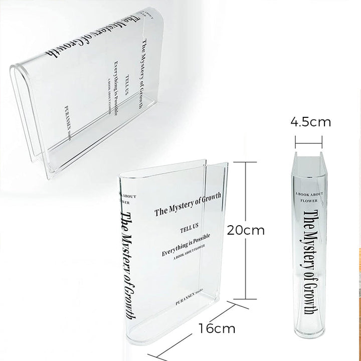 Book Shape Acrylic Vase | Bowlift
