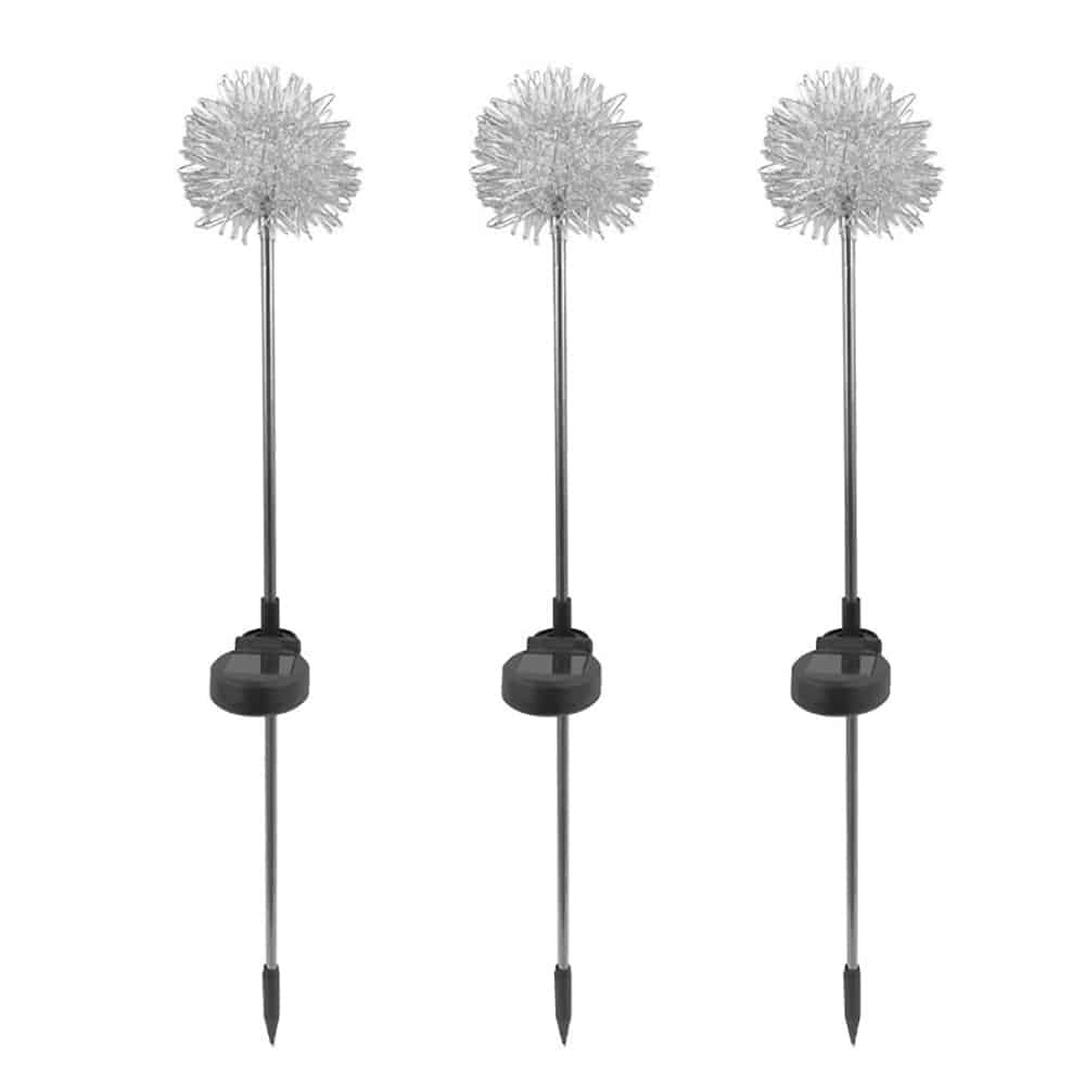 Solar LED Garden Light (2 pieces) Dandelion Design with Spike | Bowlift
