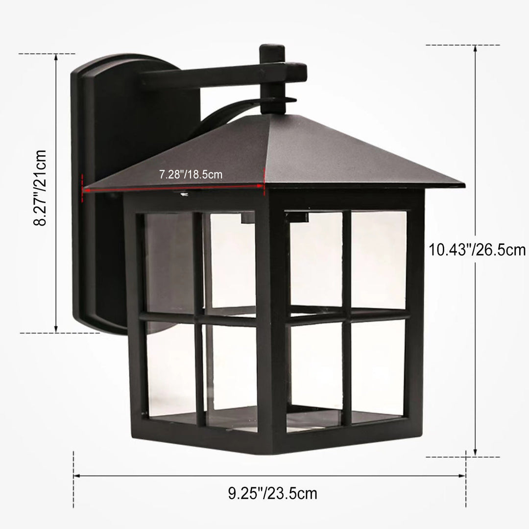 Modern Simplicity Waterproof Aluminum Square Glass Shade 1-Light Wall Sconce Lamp For Outdoor Patio | Bowlift