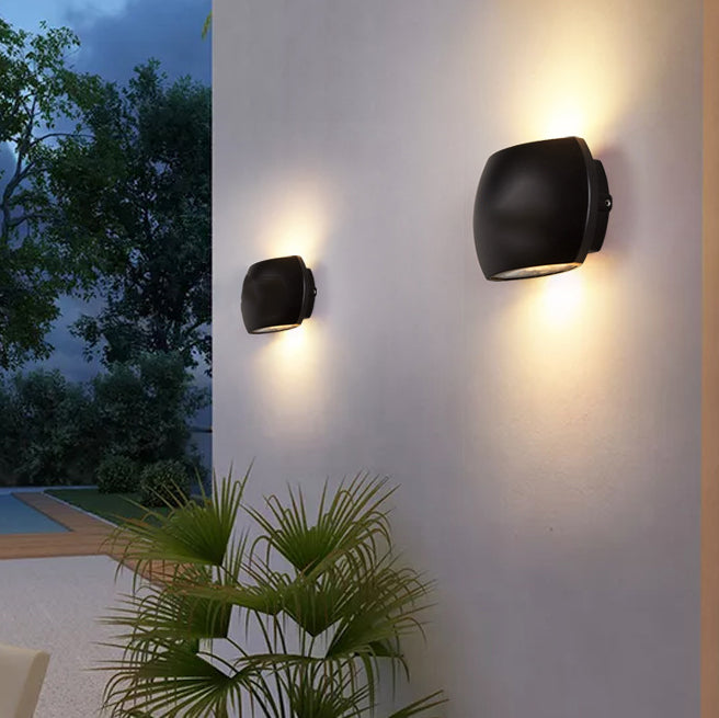 Contemporary Industrial Semicircle Aluminum LED Outdoor Wall Sconce Lamp For Garden | Bowlift