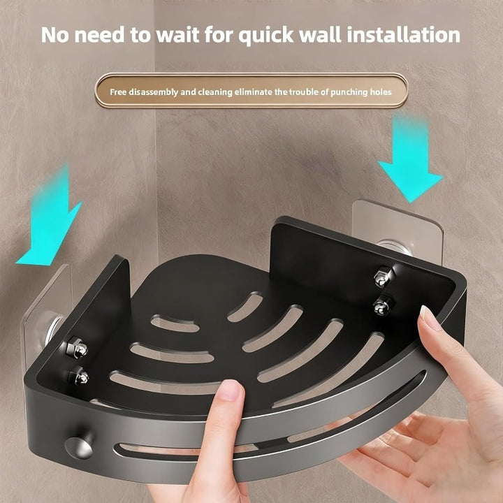 No-Drill Triangle Shower Shelf | Bowlift