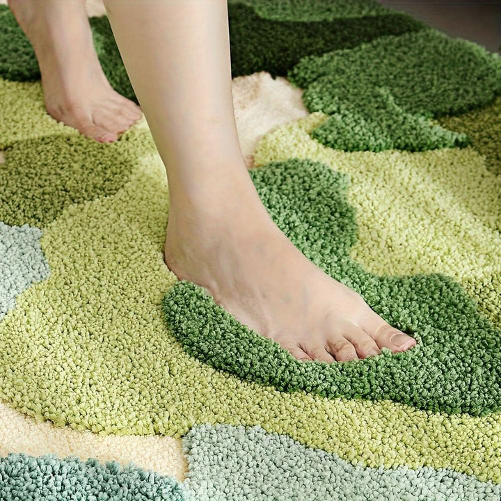 BowLift | FlorSoft - Extra absorbent bath mat with floral pattern