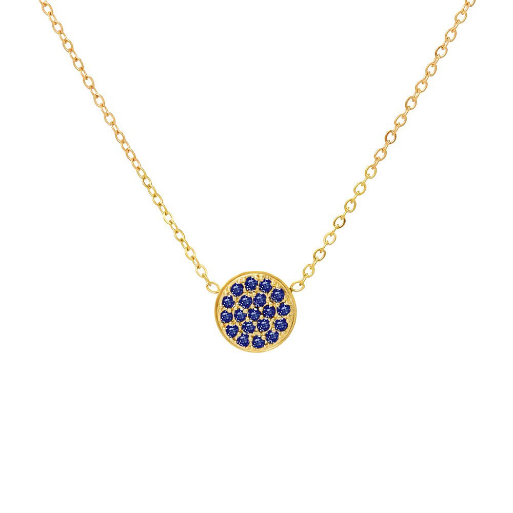 BowLift | Dainty Diamond Speckled Birthstone Circle Necklace