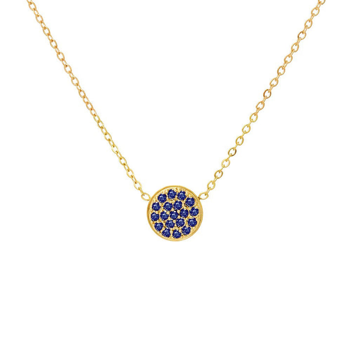 BowLift | Dainty Diamond Speckled Birthstone Circle Necklace