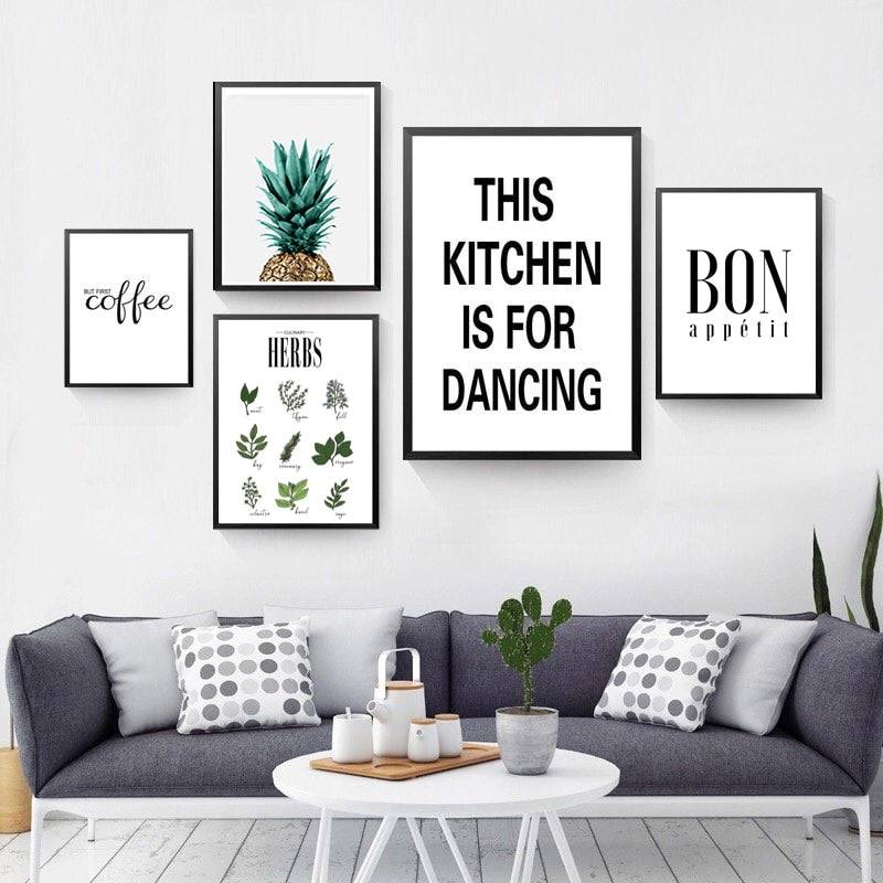 Herbs Poster Botanical Kitchen - Canvas Wall Art Painting | Bowlift