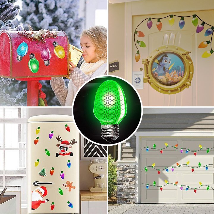 BowLift | Christmas Magnet Decor | Reflective Light Bulb Magnets | For Car, Refrigerator & Metal Surfaces