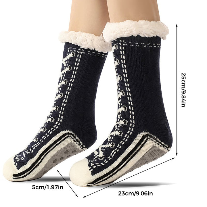 BowLift | Ultra-thick Cashmere Slippers Socks S