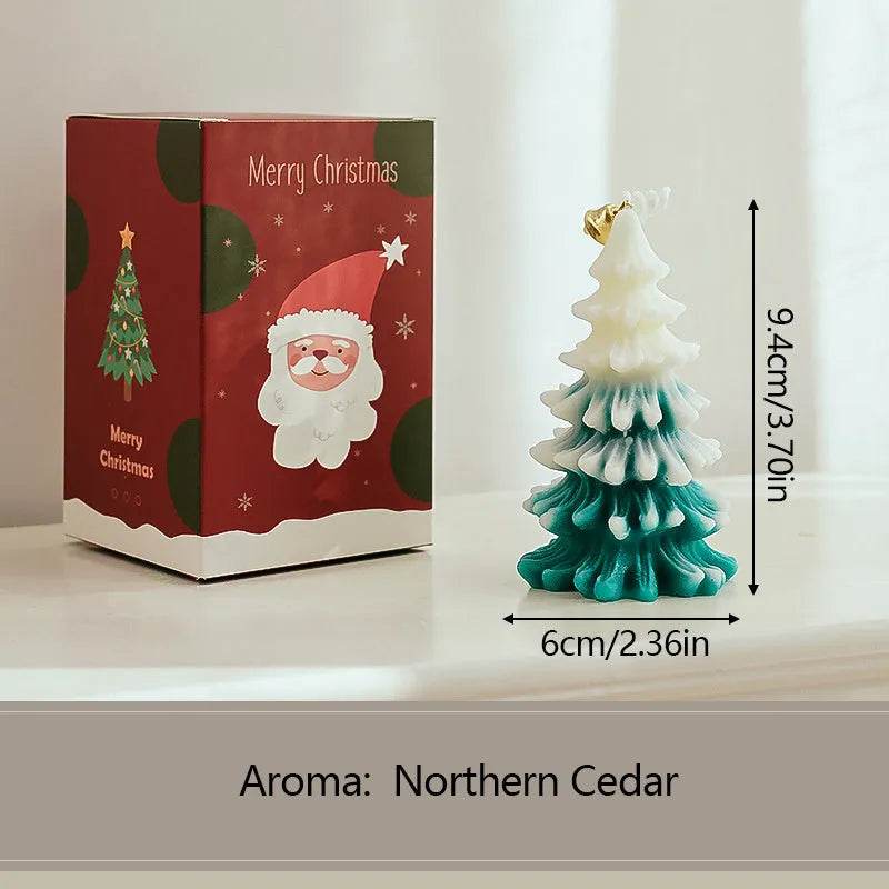 BowLift | Merry Christmas Candle 3D Xmas Tree Shaped Aromatherapy Candles Ornaments Navidad New Year Party Home Decor Xmas Gift