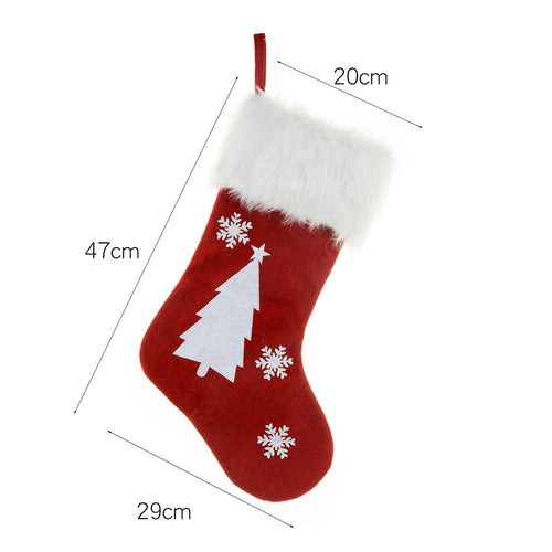 BowLift | Christmas Ornament With Light Burlap Embroidery Sock Gift Bag