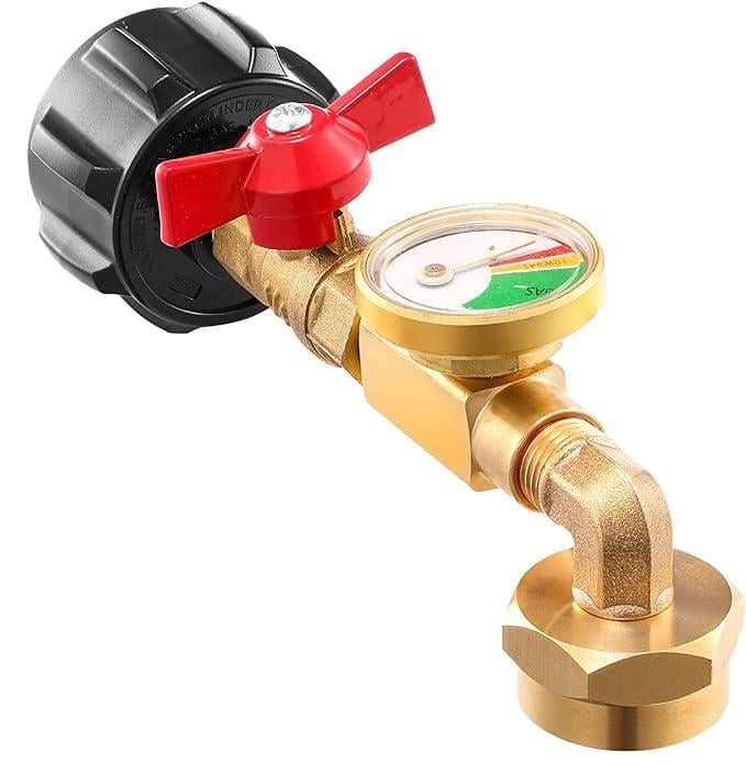 BowLift |  Top-Rated Propane Refill Elbow Adapter with Tank Gauge