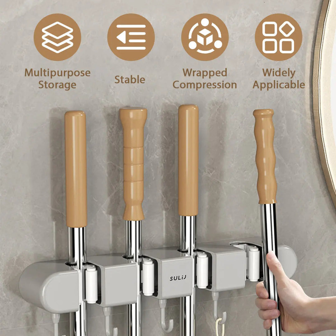 Wall mount for brooms, mops & tools | Bowlift