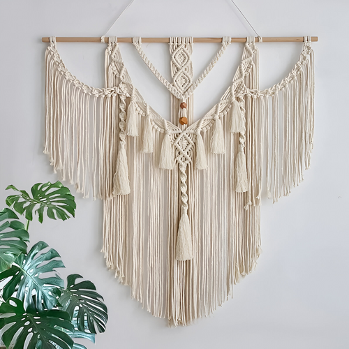 BowLift | Large Macrame Wall Hanging Tapestry with Tassels