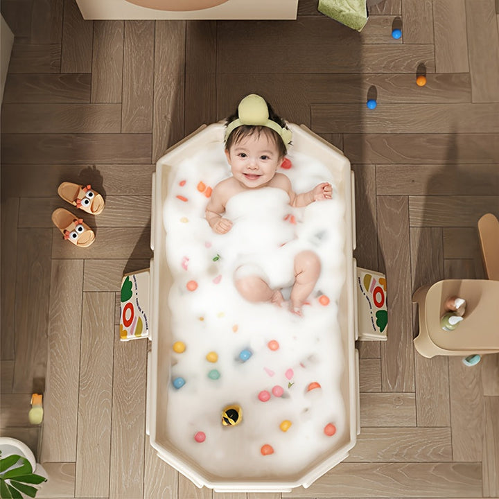 BowLift | AquaLounge Folding Bathtub | PVC | For 1–3 People | With Shelves & Quick Fill System