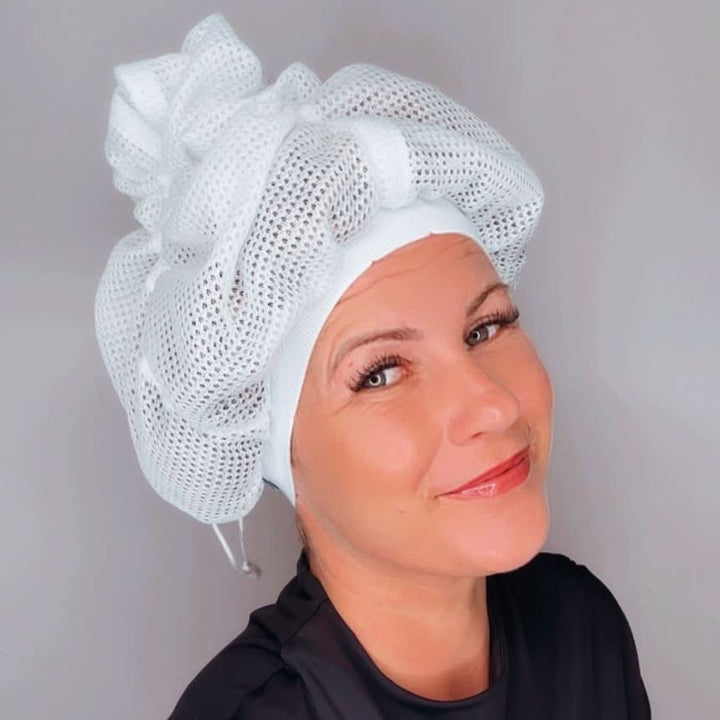 BowLift | Net Plopping Cap for Curly Hair – Frizz-Free Drying Bonnet