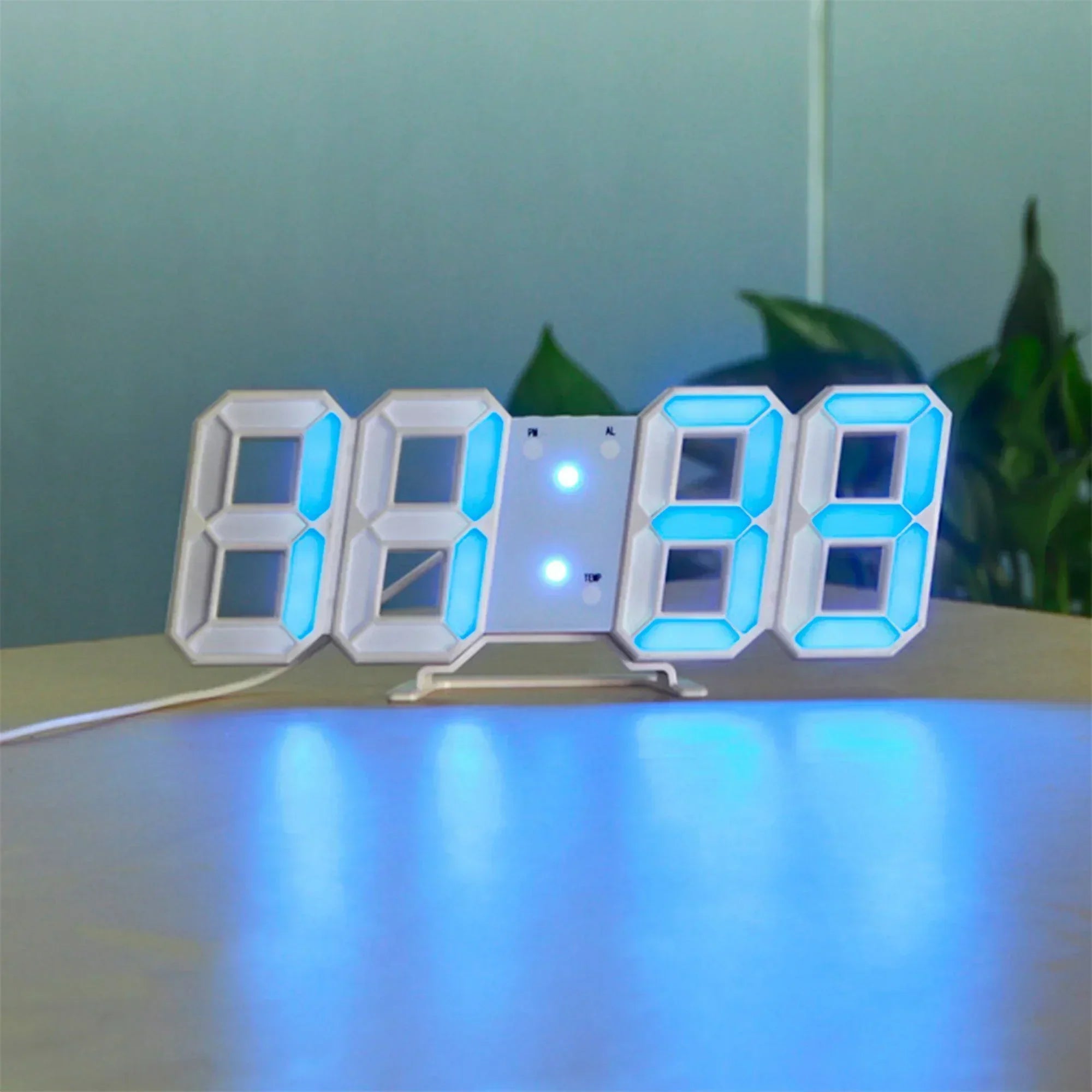 BowLift | Digital 3D LED Wall Clock – Modern Design with Dimming Function and Optimal Visibility