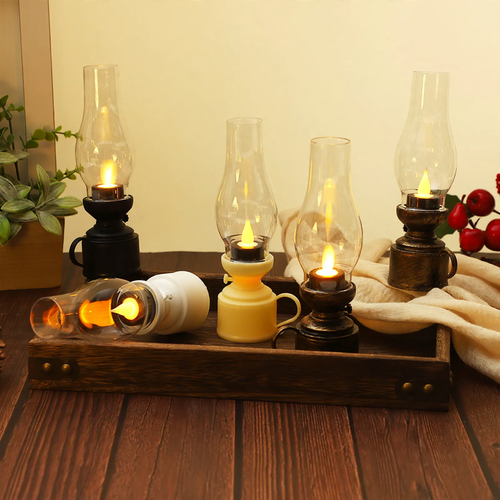 LED oil lantern in retro design