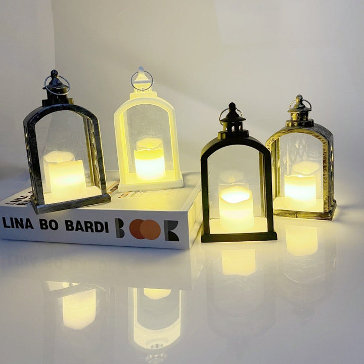 Decorative LED lantern with flame effect