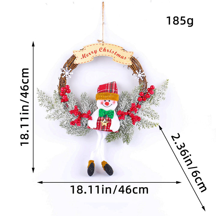 Handcrafted Christmas wreath made of branches