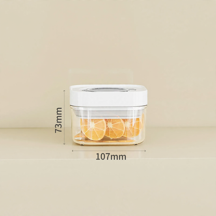 Plastic storage container with pressure seal