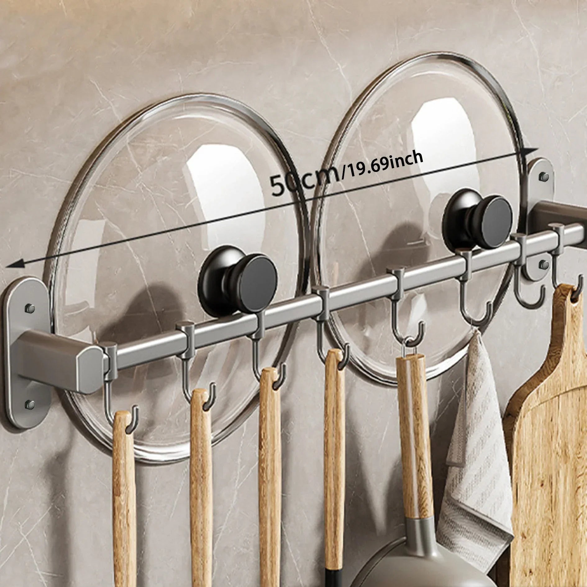 BowLift | Storage shelf for kitchen utensils – versatile use – wall-mounted – storage shelf for pan lids and spatulas