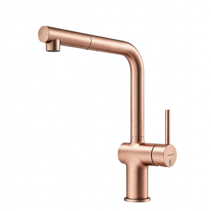 Copper kitchen faucet, pull-out, model F7035C-4