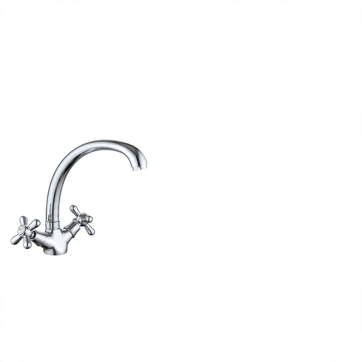 Stainless steel kitchen faucet with spray function
