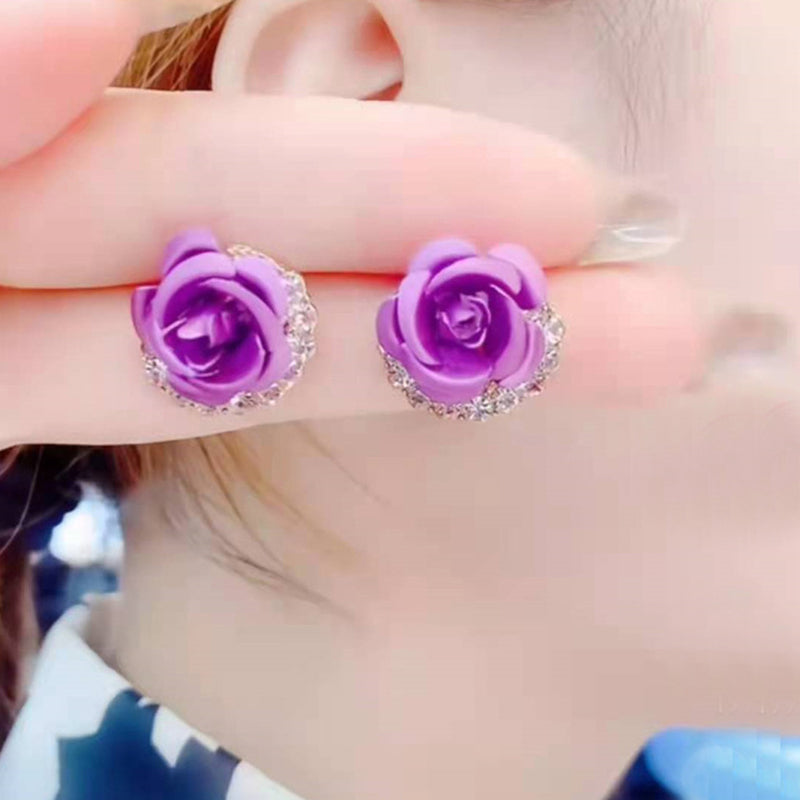 BowLift | Blue Rose Stud Earrings