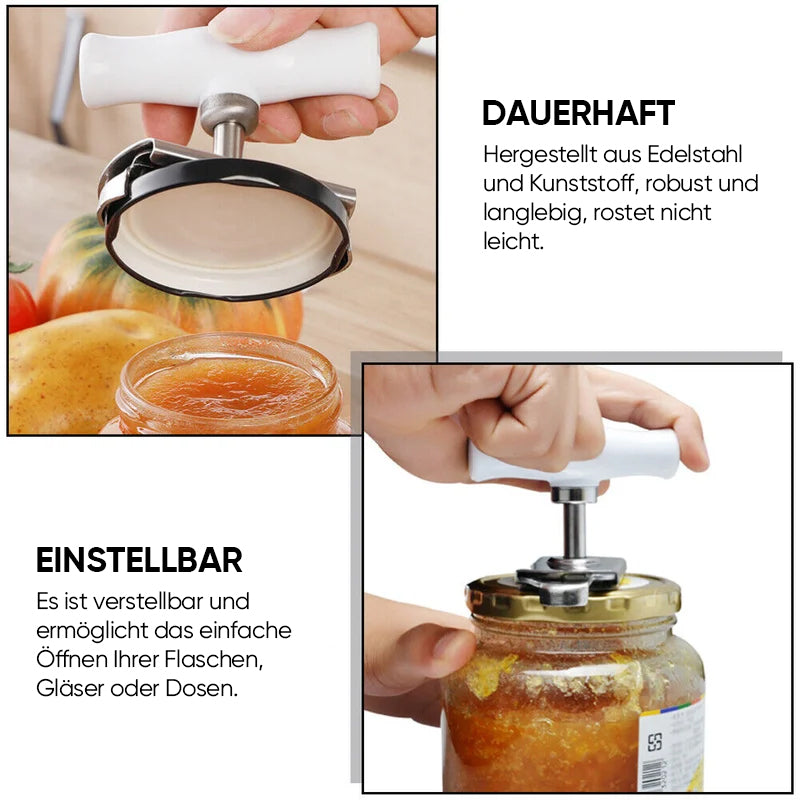 Size-adjustable can opener made of stainless steel | Bowlift