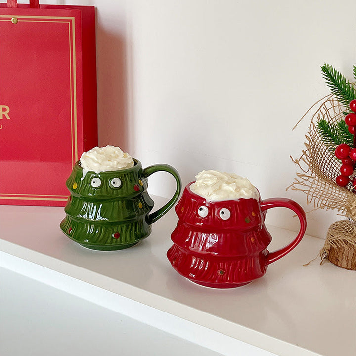 Creative Big Eyes Christmas Tree Mug | Bowlift