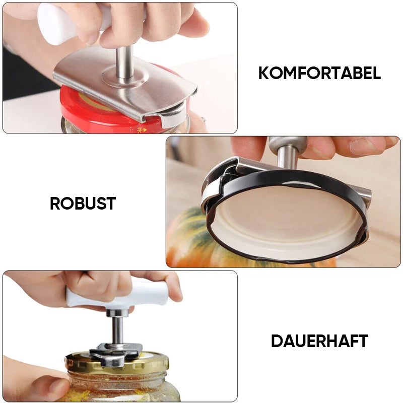 Size-adjustable can opener made of stainless steel | Bowlift