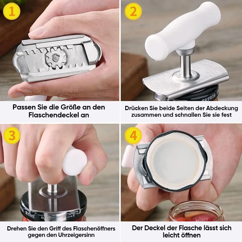 Size-adjustable can opener made of stainless steel | Bowlift
