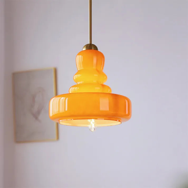 BowLift | Glass Cylinder Ceiling Lamp - Luxurious Glass Pendant Light with Modern Design