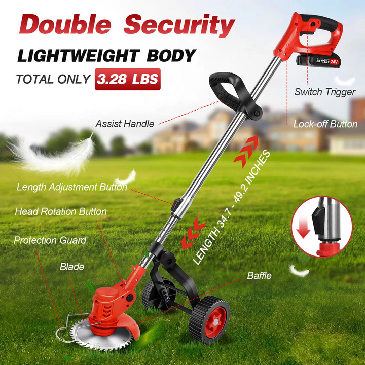 3-in-1 Wireless Turf Trimmer Bowlift