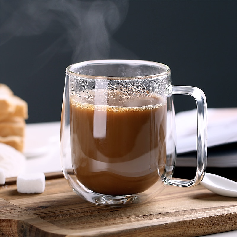 Handmade DouBowlifte Thermal Insulated Glass Mug | Bowlift