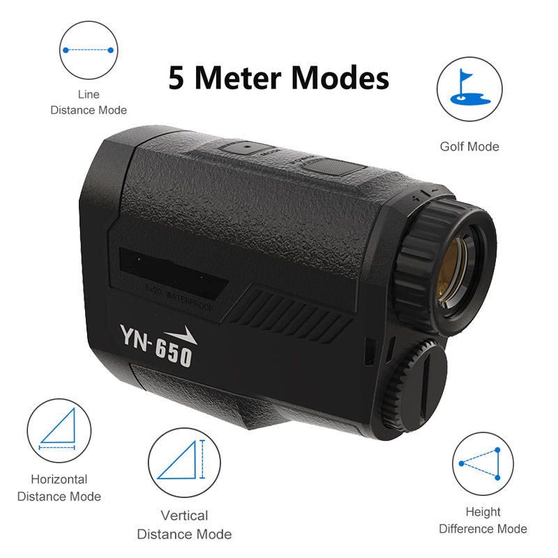Golf Laser Distance Meter Rangefinder with Slope Adjusted Mode, Flag-Lock and Long Range Capability for Golf and Hunting Bowlift