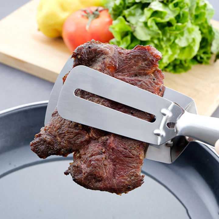 BowLift | Stainless Steel Double-Sided Cooking Spatula Clamp Tool