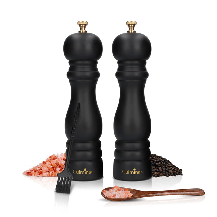 BowLift | Salt and Pepper Mill Set – Manual Spice Mill made of Wood with Ceramic Grinder & Adjustable Grinding Degree
