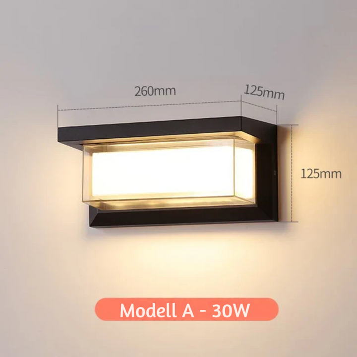 Modern outdoor wall light for garden and terrace | Bowlift