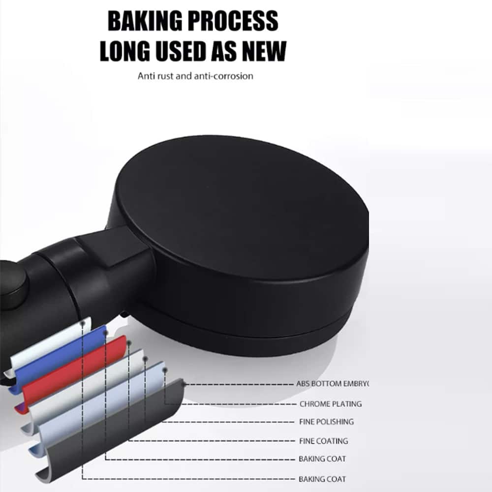 Shower head with 5 functions - black | Bowlift