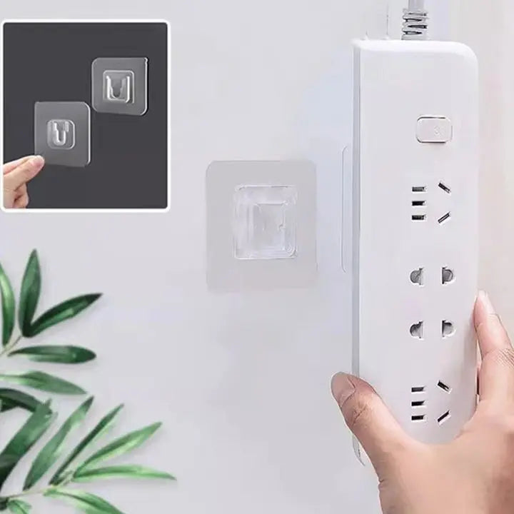 BowLift | 10 Pair Transparent Wall Hooks – Strongly Adhesive & Versatile