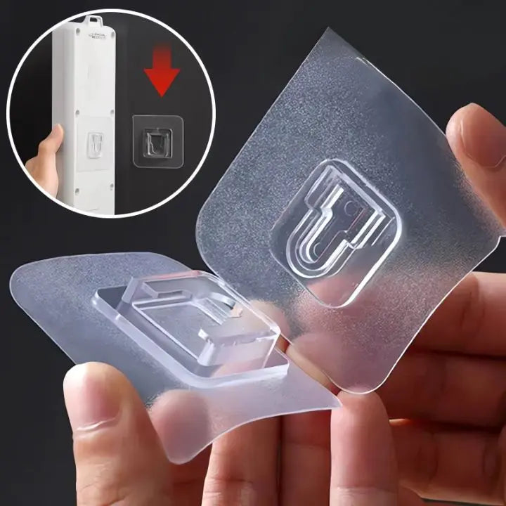 BowLift | 10 Pair Transparent Wall Hooks – Strongly Adhesive & Versatile