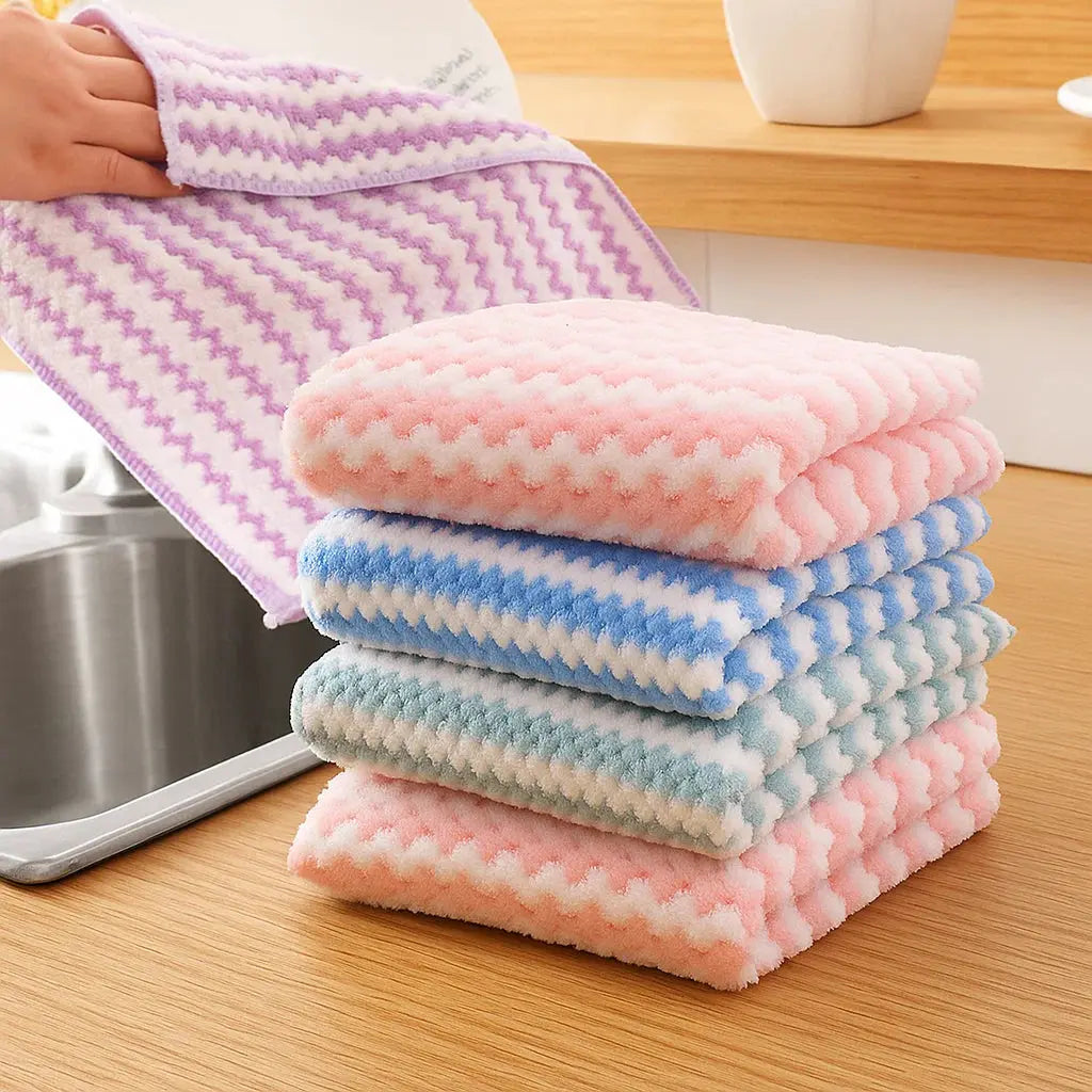 BowLift | 10 pieces reusable microfiber cleaning cloth for kitchen and surfaces