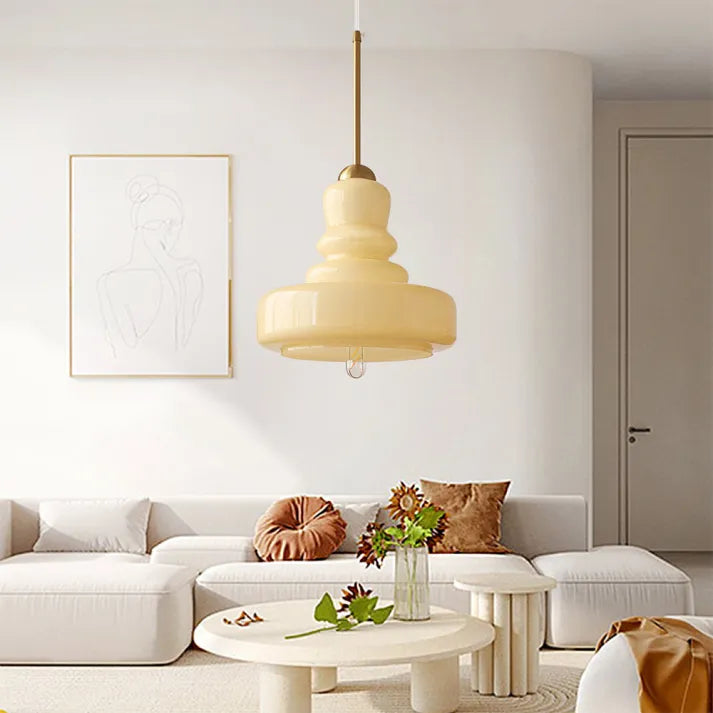 BowLift | Glass Cylinder Ceiling Lamp - Luxurious Glass Pendant Light with Modern Design