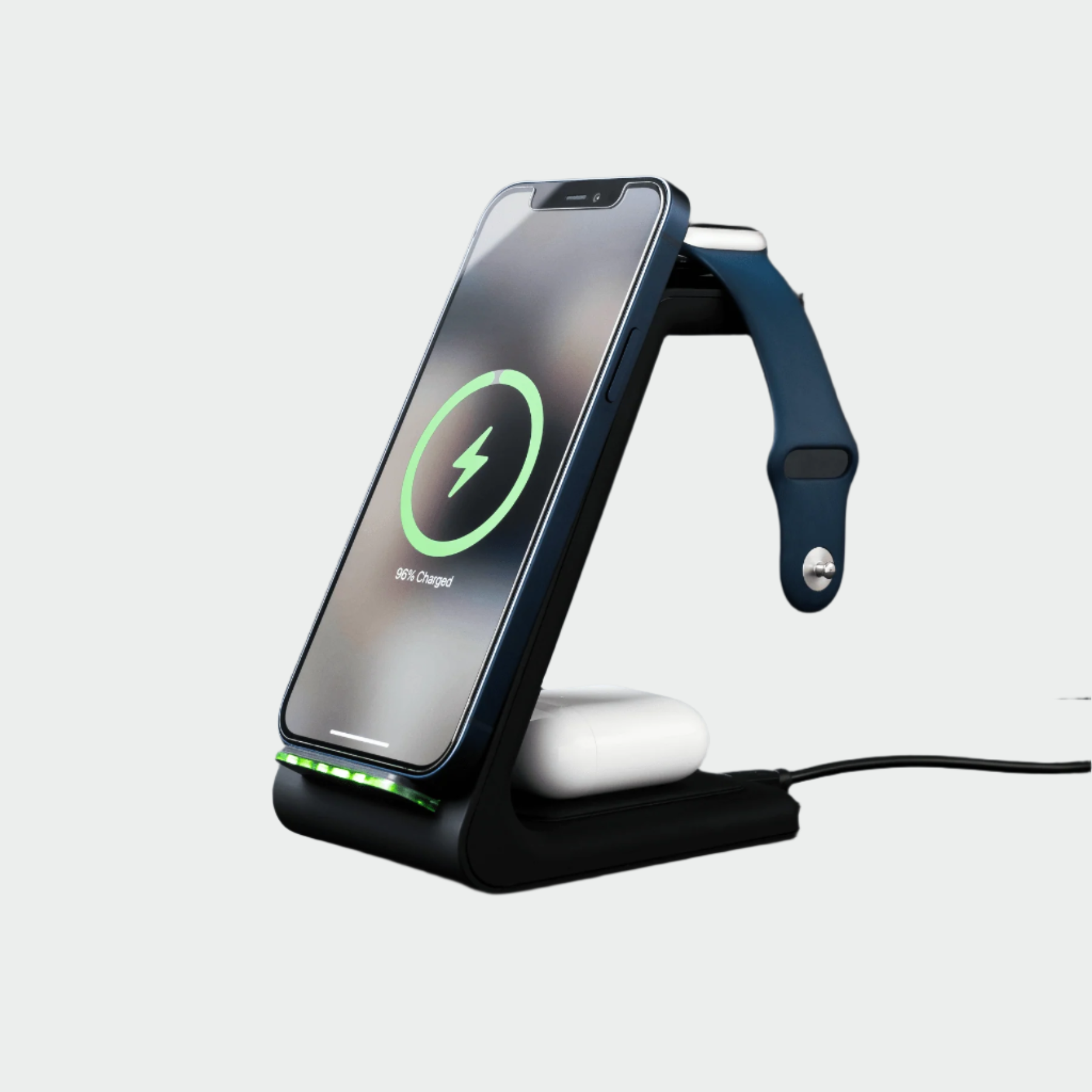 BowLift | 3-in-1 Wireless Charging Station | Apple, Samsung, Watch, AirPods | Fast Charging Solution