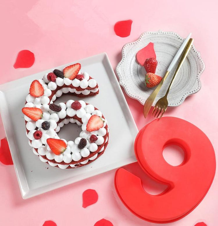 10" Silicone Number Cake Mold Perfect for Number Shaped Cakes | Bowlift
