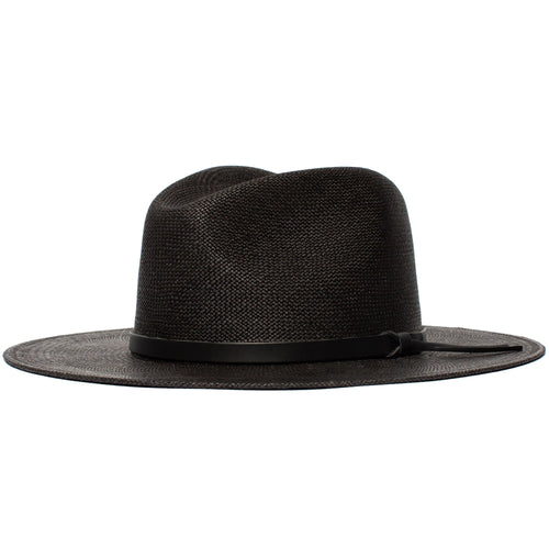 Summer Straw Fedora Hat-Black | Bowlift