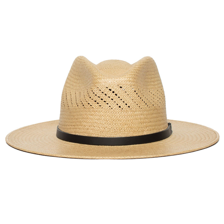 Summer Straw Fedora Hat-Black | Bowlift
