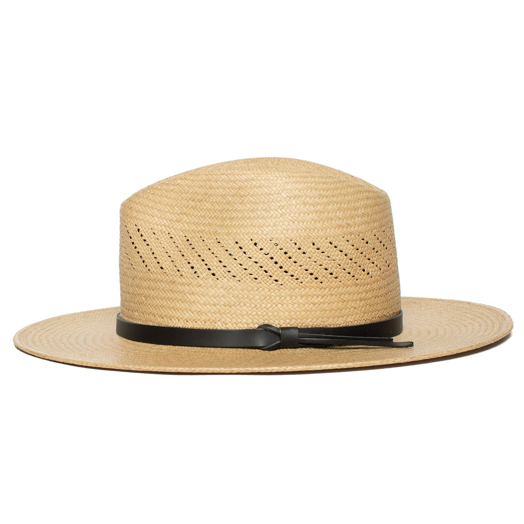 Summer Straw Fedora Hat-Black | Bowlift