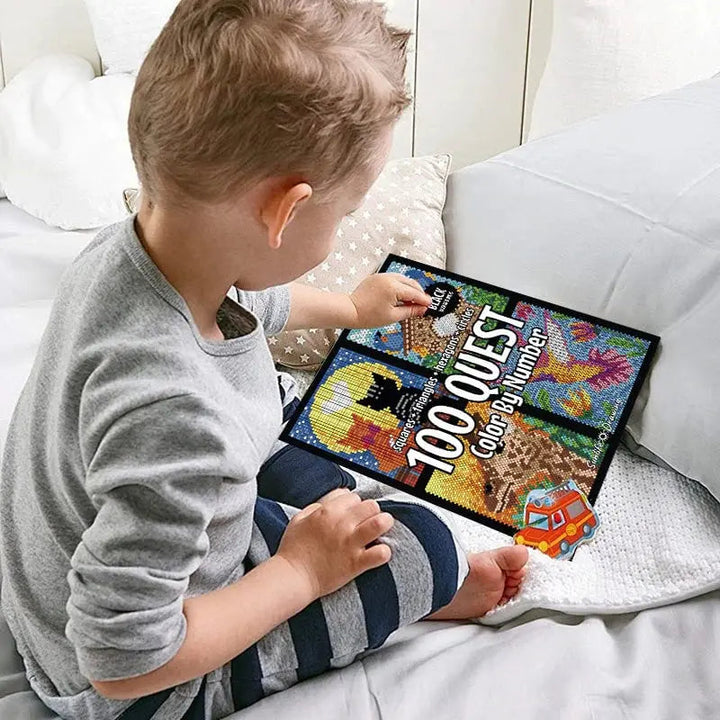 BowLift | 100 Paint-by-Numbers Book Set – Relaxing & Creative Painting Fun